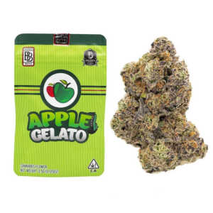 Apple Gelato, a captivating hybrid strain, seamlessly blends the tantalizing aroma of fresh apples with the sweet and creamy essence of gelato.