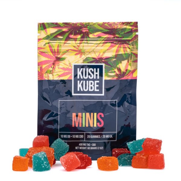 Buy Kush Kube Minis (200 mg Total Delta 9 THC + 200 mg Total CBD).This are perfectly balanced, compact treats designed for a premium cannabis experience.