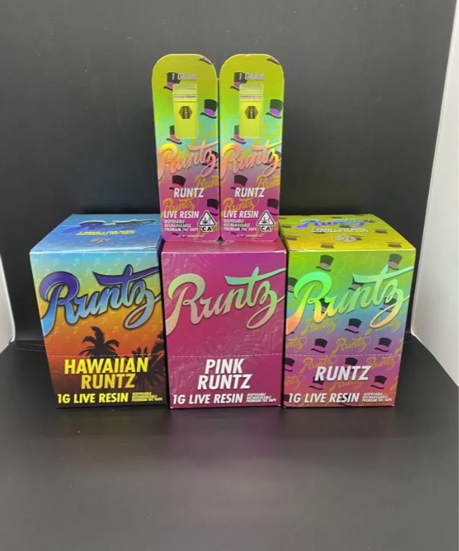 Buy Runtz Live Resin Disposable Online! This Disposable vape offers a premium vaping experience with high-potency, strain-specific live resin extracted