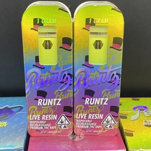 Buy Runtz Live Resin Disposable Online! This Disposable vape offers a premium vaping experience with high-potency, strain-specific live resin extracted