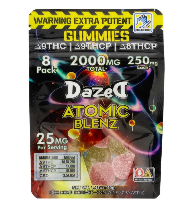 Buy dazed atomic blenz gummies near me! Enjoy powerful effects and delicious flavor with Atomic Blenz 250mg Gummies [8 Pack] — the ultimate edible